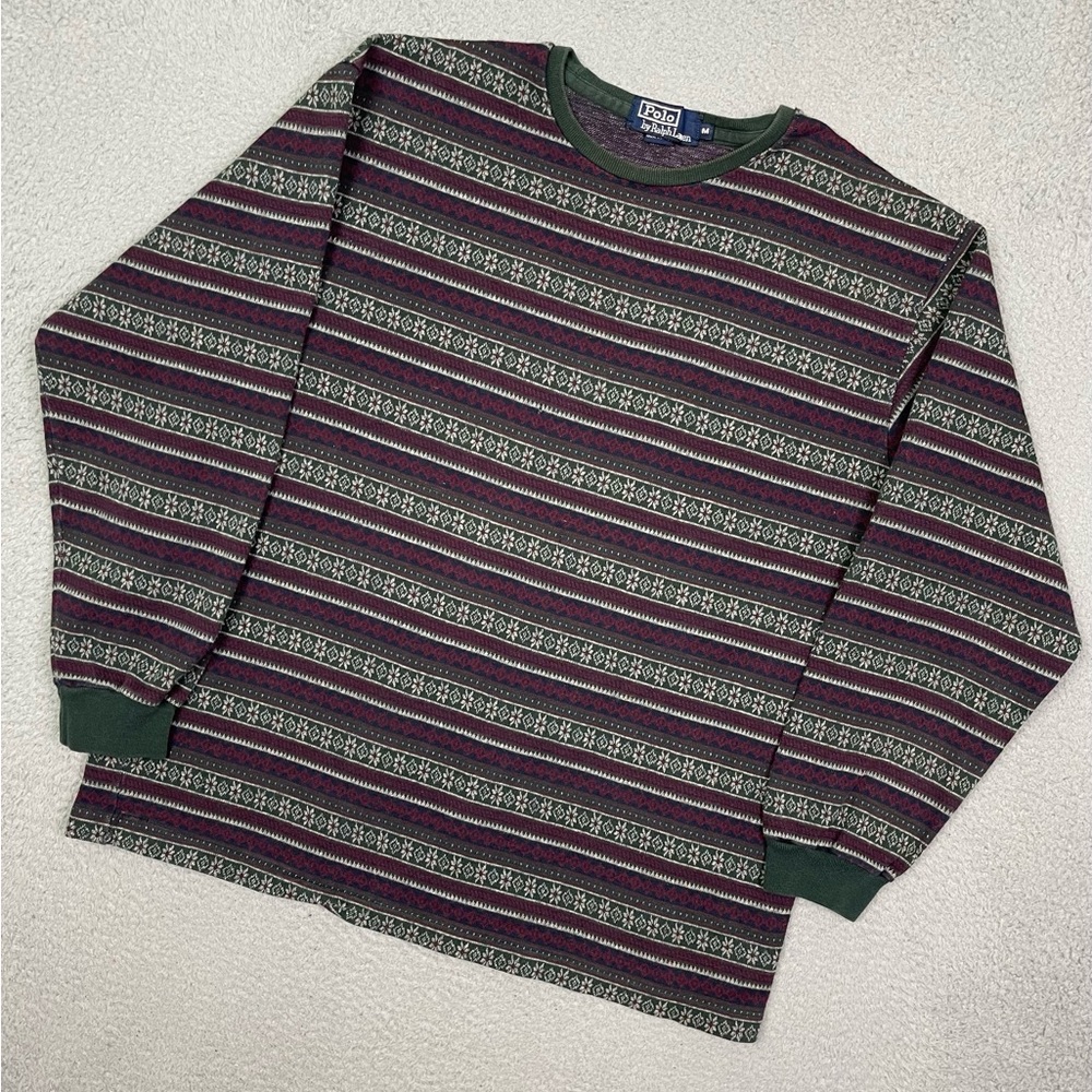 Vintage polo Ralph‎ Lauren snowflake striped sweater